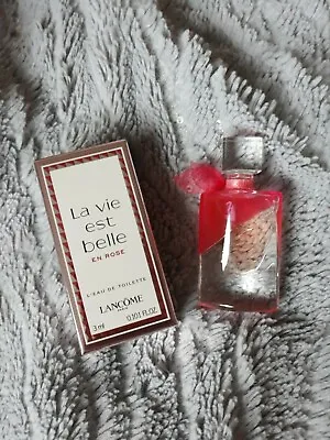 Lancome La Vie Est Belle En Rose Edt 3ML -   mini Bottle New • £12