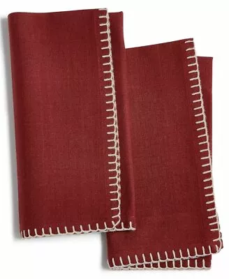 Bardwil Avery Mahogany 2-Pc. Cotton Napkin Set New • $10