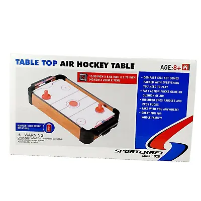 Sportcraft Table Top Air Hockey Table 15.98 X 8.66 X 2.76 Inch Tested • $15.99