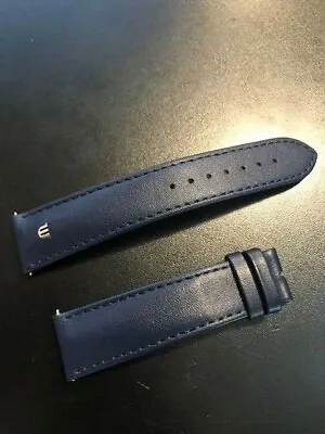 NEW Original Maurice Lacroix Eliros Mens 20mm Navy Blue Leather Watch Band Strap • $124.95