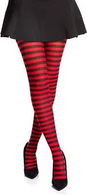 £8.95 • Buy Striped Opaque Footless Tights Luxurious Soft Smooth Wide Stripe Tight Pantyhose