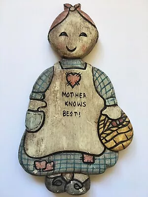 Fab East Of India Hand Crafted “mother Knows Best!” Wooden Wall Plaque • £7.50