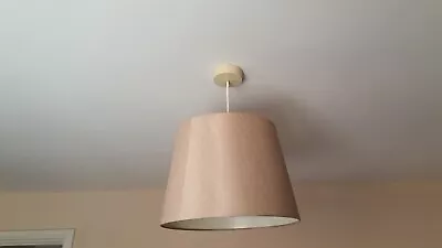 Dunelm Beige Cream Ceiling Light Shade  Drum Pendant Easy Fit Medium Size • £3.95