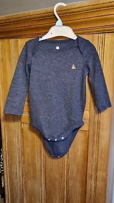 Baby Gap Navy Blue Long Sleeve Vest. Age 6-12 Months. RRP £12.99. Worn Once! • £3.25