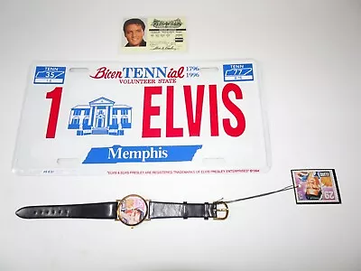 Elvis Presley Memorabilia LOT OF 3 Items License PlateDlCD Elvis 30#1 Hits • $42.99