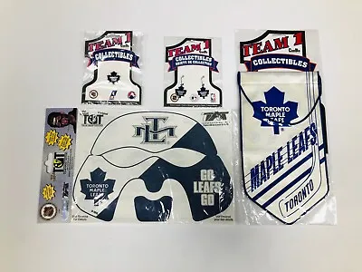 New Toronto Maple Leafs Memorabilia NHL Fan Pack Pin Banner Earring Set Tattoo • $24.99