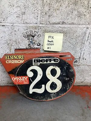 1976 Honda Cr250 Cr 250 Elsinore Side Cover Number Plate • $99.95