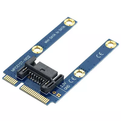 Mini PCI-E MSATA SSD To Flat SATA 7pin Hard Disk Drive PCBA Extension Adapter • $6.99