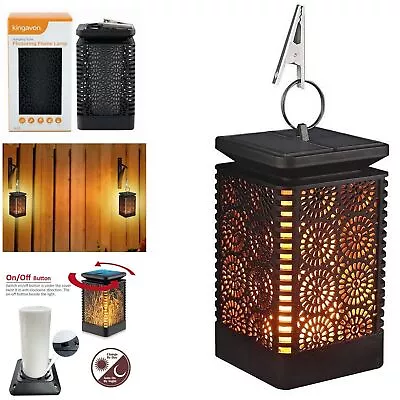 Solar Lantern Garden Light Flame Effect Patio Decking Outdoor Indoor Lightning • £9.99