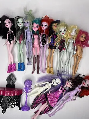 Monster High Doll Lot Cleo De Nile Howleen Wolf Furniture Wheel Love Lagoona • $99