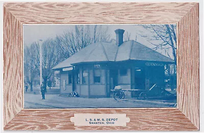 Ohio Swanton Lake Shore & Michigan Southern Railway Depot Published Circa 1910. • $25