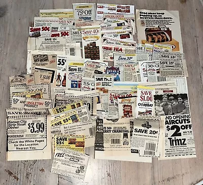 85+ Vintage Lot Of 90’s Grocery Coupons Nostalgia Prop Paper Ephemera Mixed • $27.99