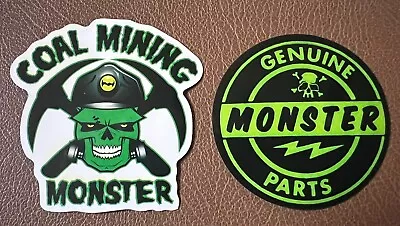 2-Coal Mining Monster Stickers Gloss Finish. Sizing:2-1/4”X 2-1/4”Self Adhesive • $3.69