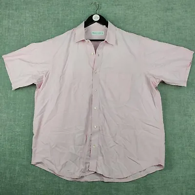 Mobaco Cottons Shirt Mens 18  Pink Long Sleeve Button Up Pure Egyptian Cotton • £8.98