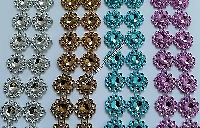 £0.99 • Buy SUNFLOWER Diamante Bling Sparkling Diamond Effect Wedding Cake Craft Trim Ribbon