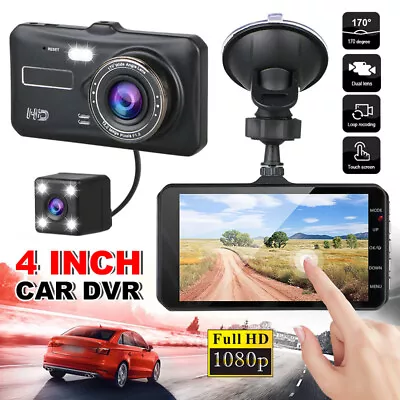 $34.95 • Buy Car Dash Camera 1080P Touch Screen Reverse Camera Rear View Mirror DVR Recorder