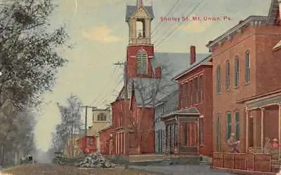 Mount Union Pennsylvania Shirley Street Antique Postcard J69727 • $10