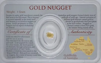 The Perth Mint Of Western Australia 1 Gram Gold Nugget From Eastern Goldfields • $300