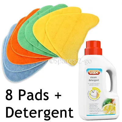 8 Covers Pads For VAX S5 S5C S6 S6S S7 S7-A S7-AV Steam Cleaner Mop + Detergent • £22.83