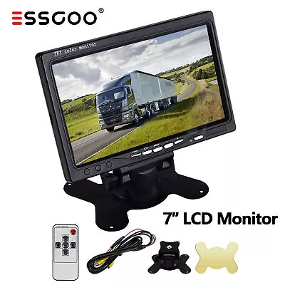 ESSGOO 7  TFT LCD Screen Monitor 24V For Car Reverse Backup Rear View Camera • $38.95