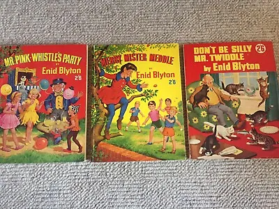 Enid Blyton Books Mr Pink Whistles Party Merry Mister Meddle Don't Be Silly Mr T • £6