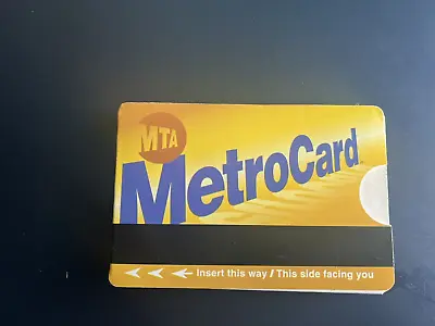 2002 NYC MTA Metro Card Sized Mini Subway Map & Metrocard Holder • $6.99
