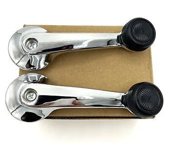 Pair Set Interior Window Crank Handle Chrome For 79-93 Ford Mustang Ford Mercury • $24.99