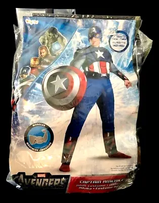 Marvel Captain America Disguise Costume In Original Bag Adult XL 42-46 Halloween • $41.95