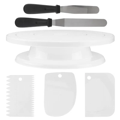 £20.32 • Buy 1 Set Of Fondant Tool Kit Turntable Cake Stand Cake Smoother Scraper