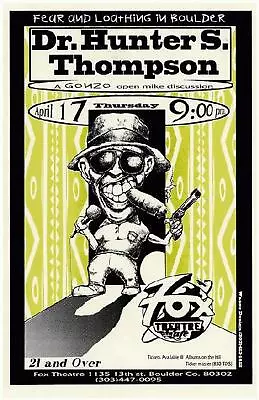 $15 • Buy Hunter S. Thompson Fox Boulder 1997 Concert Poster