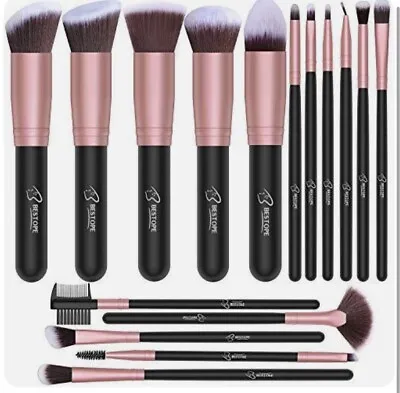 BESTOPE Makeup Brushes 16 PCs Makeup Brush Set Premium Synthetic Foundation  • $9.99