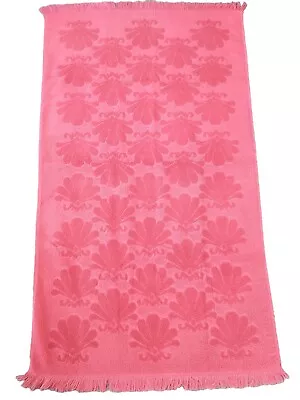 VTG Fieldcrest Pink Seashells Sculpted Bath Towel  • $20