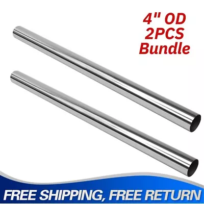 4  Inch OD T304 Stainless STEEL 4' Foot Long STRAIGHT EXHAUST PIPE 17 Gauge • $89.99