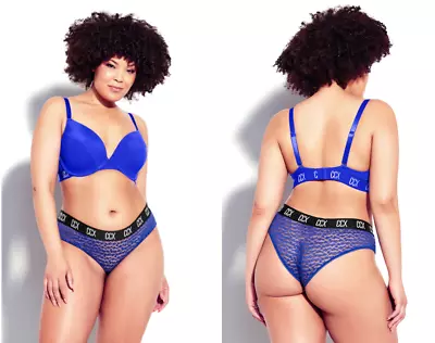 $14.99 • Buy CCX By City Chic Ladies Underwire Contour Bra Sizes 18B 18C 18D 18E Cobalt Blue