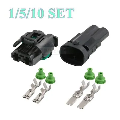 2 Pin/Way TE AMP NG1 Automotive Engine Cooling Fan Connector Plug Socket Kit • £4.68