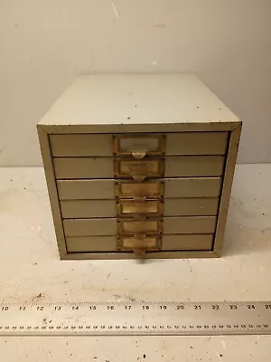 Vintage 6 Drawer METAL Cabinet 14 1/2 X 11 X 10 • $59.99