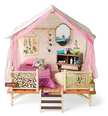 American Girl KIRA'S COMFY PLATFORM TENT For 18  Dolls NEW Camp Furniture House • $332.99