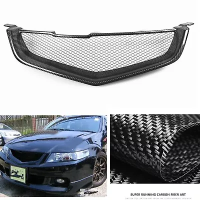 Carbon Fiber Front Bumper Grille Fit For Honda Accord CL7 Euro R Acura TSX 03-05 • $308.66