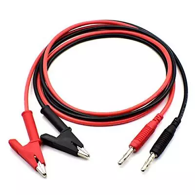 2pcs 4mm Banana Plug To Alligator Clip Test Lead Wire Cable Set 14awg For Multim • $16.11