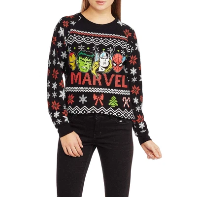 $25 • Buy Marvel Womens Holiday Winter  Ugly Christmas Sweatshirt Sz Large