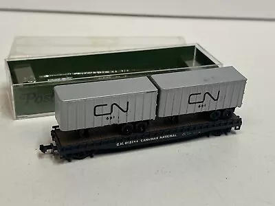 Aurora Postage Stamp N Scale Canadian National Flatcar & CN Piggyback Trailers • $12.99