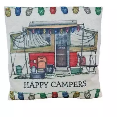 Happy Campers Pillow Cushion  - Xpanda • $38.90