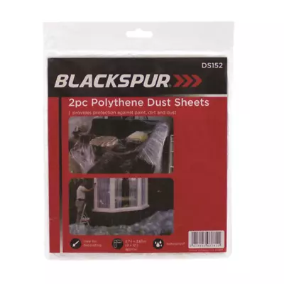 Polythene Dust Sheets Large Heavy Duty Clear Covers Decoration Paint Protection • £3.39