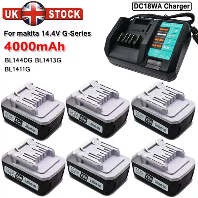 BL1440G Battery For Makita G-Series 14.4V 4.0AH BL1411G BL1413G 196375-4 Charger • £29.90