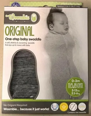 $19.99 • Buy Woombie - Original One-step Baby Swaddle - Grey