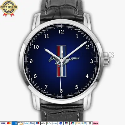 Ford Mustang Logo Custom Quartz Watch Stainless Steel Men's Wristwatch FM01  • $37.90