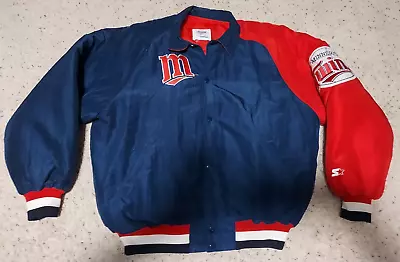 Cool Men XL Starter Diamond Collection Minnesota Twins Blue & Red Snap Up Jacket • $69.99