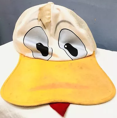 Vintage Donald Duck SnapBack Hat Disneyland Mesh Cap Atlas Souvenir WDP • $22.75