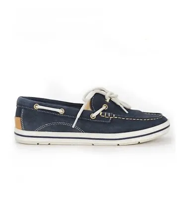Timberland Classic Navy Nautical Deck Marine Boat Shoes Loafers UK 4.5 • £45
