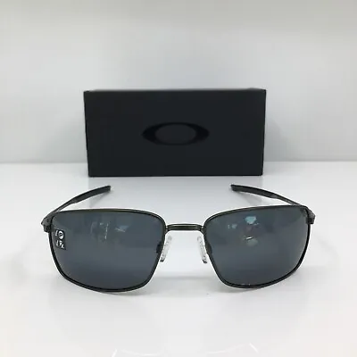 New OAKLEY SQUARE WIRE Sunglasses C. Carbon W/ Grey Polarized Lenses 4075-04 • $179.99